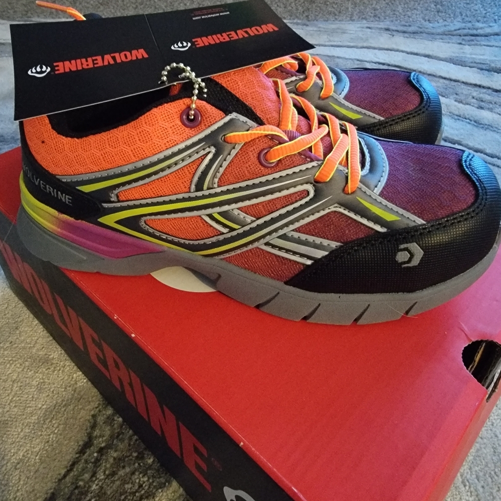 New Womens Wolverine Jetstream Carbonmax Toe Work Safety Sneaker- Orange